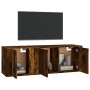 Set de muebles de TV 2 pzas madera contrachapada roble ahumado en Muebles TV | Comprar online en Foru.es