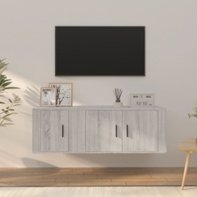 Set de muebles para TV 2 pzas madera contrachapada gris Sonoma en Muebles TV | Comprar online en Foru.es