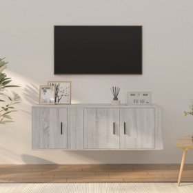Set de muebles para TV 2 pzas madera contrachapada gris Sonoma en Muebles TV | Comprar online en Foru.es
