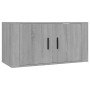 Set de muebles para TV 2 pzas madera contrachapada gris Sonoma en Muebles TV | Comprar online en Foru.es