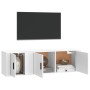 Set de muebles de TV 2 piezas madera contrachapada blanco en Muebles TV | Comprar online en Foru.es