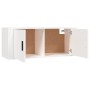 Set de muebles de TV 2 piezas madera contrachapada blanco en Muebles TV | Comprar online en Foru.es