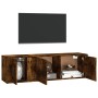 Set de muebles de TV 2 pzas madera contrachapada roble ahumado en Muebles TV | Comprar online en Foru.es