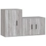 Set de muebles para TV 2 pzas madera contrachapada gris Sonoma en Muebles TV | Comprar online en Foru.es