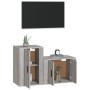 Set de muebles para TV 2 pzas madera contrachapada gris Sonoma en Muebles TV | Comprar online en Foru.es