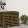 Extensión para cobertizo de cubo basura madera pino marrón miel de vidaXL, Soportes para contenedores de residuos - Ref: Foro...