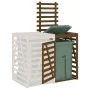Extensión para cobertizo de cubo basura madera pino marrón miel de vidaXL, Soportes para contenedores de residuos - Ref: Foro...