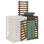 Extensión para cobertizo de cubo basura madera pino marrón miel de vidaXL, Soportes para contenedores de residuos - Ref: Foro...