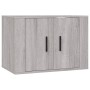 Set de muebles para TV 2 pzas madera contrachapada gris Sonoma en Muebles TV | Comprar online en Foru.es