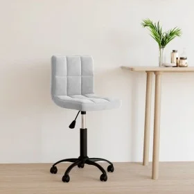 Silla de oficina giratoria de terciopelo gris claro de vidaXL, Sillas de oficina - Ref: Foro24-334356, Precio: 82,18 €, Descu...