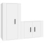 Set de muebles de TV 2 piezas madera contrachapada blanco en Muebles TV | Comprar online en Foru.es