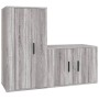 Set de muebles para TV 2 pzas madera contrachapada gris Sonoma en Muebles TV | Comprar online en Foru.es