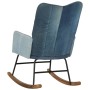 Mecedora de lona patchwork azul vaquero de vidaXL, Mecedoras - Ref: Foro24-339688, Precio: 109,84 €, Descuento: %