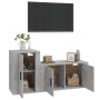 Set de muebles de TV 2 pzas madera contrachapada gris hormigón en Muebles TV | Comprar online en Foru.es