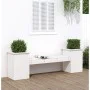 Banco con jardineras madera de pino blanco 184,5x39,5x56,5 cm de vidaXL, Bancos de jardín - Ref: Foro24-825171, Precio: 156,9...