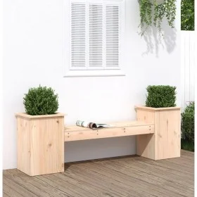 Banco con jardineras madera maciza de pino 184,5x39,5x56,5 cm de vidaXL, Bancos de jardín - Ref: Foro24-825170, Precio: 110,2...