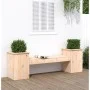 Banco con jardineras madera maciza de pino 184,5x39,5x56,5 cm de vidaXL, Bancos de jardín - Ref: Foro24-825170, Precio: 110,2...