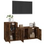 Set de muebles de TV 2 pzas madera contrachapada roble ahumado en Muebles TV | Comprar online en Foru.es