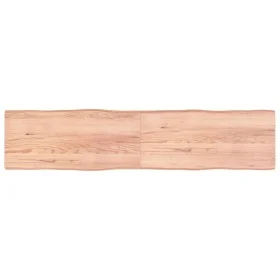 Tablero mesa madera tratada borde natural marrón 220x50x(2-4)cm de vidaXL, Tableros para mesas - Ref: Foro24-363988, Precio: ...