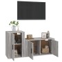 Set de muebles para TV 2 pzas madera contrachapada gris Sonoma en Muebles TV | Comprar online en Foru.es