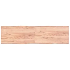 Tablero mesa madera tratada borde natural marrón 220x60x(2-6)cm de vidaXL, Tableros para mesas - Ref: Foro24-363991, Precio: ...