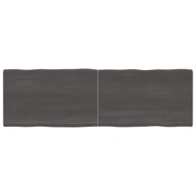 Treated wood table board with live edge, brown, 160x50x(2-4) cm by vidaXL, Table tops - Ref: Foro24-364036, Price: 77,92 €, D...
