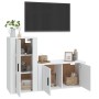 Set de muebles de TV 2 piezas madera contrachapada blanco en Muebles TV | Comprar online en Foru.es