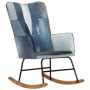 Mecedora de lona patchwork azul vaquero de vidaXL, Mecedoras - Ref: Foro24-339688, Precio: 109,84 €, Descuento: %