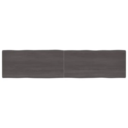 Treated wood table with live edge, brown, 220x50x(2-6) cm. by vidaXL, Table tops - Ref: Foro24-364055, Price: 118,94 €, Disco...
