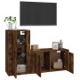 Set de muebles de TV 2 pzas madera contrachapada roble ahumado en Muebles TV | Comprar online en Foru.es