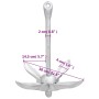 Ancla plegable con cuerda hierro maleable plateado 2,5 kg de vidaXL, Anclas - Ref: Foro24-94285, Precio: 33,67 €, Descuento: %