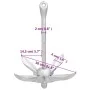 Ancla plegable con cuerda hierro maleable plateado 2,5 kg by vidaXL, Anchors - Ref: Foro24-94285, Price: 34,71 €, Discount: %