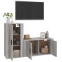 Set de muebles para TV 2 pzas madera contrachapada gris Sonoma en Muebles TV | Comprar online en Foru.es