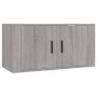 Set de muebles para TV 2 pzas madera contrachapada gris Sonoma en Muebles TV | Comprar online en Foru.es