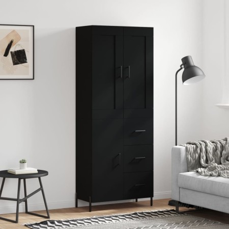 Aparador alto madera contrachapada negro 69,5x34x180 cm de vidaXL, Aparadores - Ref: Foro24-3199818, Precio: 188,07 €, Descue...