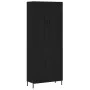 Aparador alto madera contrachapada negro 69,5x34x180 cm de vidaXL, Aparadores - Ref: Foro24-3199818, Precio: 182,87 €, Descue...