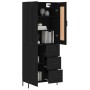 Aparador alto madera contrachapada negro 69,5x34x180 cm de vidaXL, Aparadores - Ref: Foro24-3199818, Precio: 188,07 €, Descue...