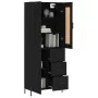 Aparador alto madera contrachapada negro 69,5x34x180 cm de vidaXL, Aparadores - Ref: Foro24-3199818, Precio: 182,87 €, Descue...