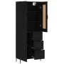 Aparador alto madera contrachapada negro 69,5x34x180 cm de vidaXL, Aparadores - Ref: Foro24-3199818, Precio: 182,87 €, Descue...