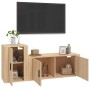 Set de muebles para TV 2 pzas madera contrachapada roble sonoma en Muebles TV | Comprar online en Foru.es