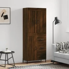 Hohes Sideboard Sperrholz braune Eiche 69,5x34x180 cm von vidaXL, Sideboards - Ref: Foro24-3199824, Preis: 179,64 €, Rabatt: %