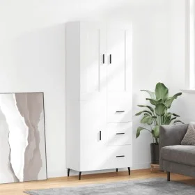 Tall white plywood sideboard 69.5x34x180 cm by vidaXL, Sideboards - Ref: Foro24-3199825, Price: 167,57 €, Discount: %