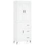 Aparador alto madera contrachapada blanco 69,5x34x180 cm de vidaXL, Aparadores - Ref: Foro24-3199825, Precio: 177,00 €, Descu...