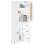 Aparador alto madera contrachapada blanco 69,5x34x180 cm de vidaXL, Aparadores - Ref: Foro24-3199825, Precio: 177,00 €, Descu...