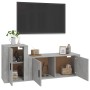 Set de muebles de TV 2 pzas madera contrachapada gris hormigón en Muebles TV | Comprar online en Foru.es