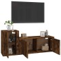 Set de muebles de TV 2 pzas madera contrachapada roble ahumado en Muebles TV | Comprar online en Foru.es