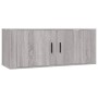 Set de muebles para TV 2 pzas madera contrachapada gris Sonoma en Muebles TV | Comprar online en Foru.es