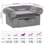 Sofá para perros con cajón felpa gris 75x50x38 cm en Camas para perros | Comprar online en Foru.es