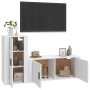 Set de muebles de TV 2 piezas madera contrachapada blanco en Muebles TV | Comprar online en Foru.es