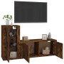 Set de muebles de TV 2 pzas madera contrachapada roble ahumado en Muebles TV | Comprar online en Foru.es